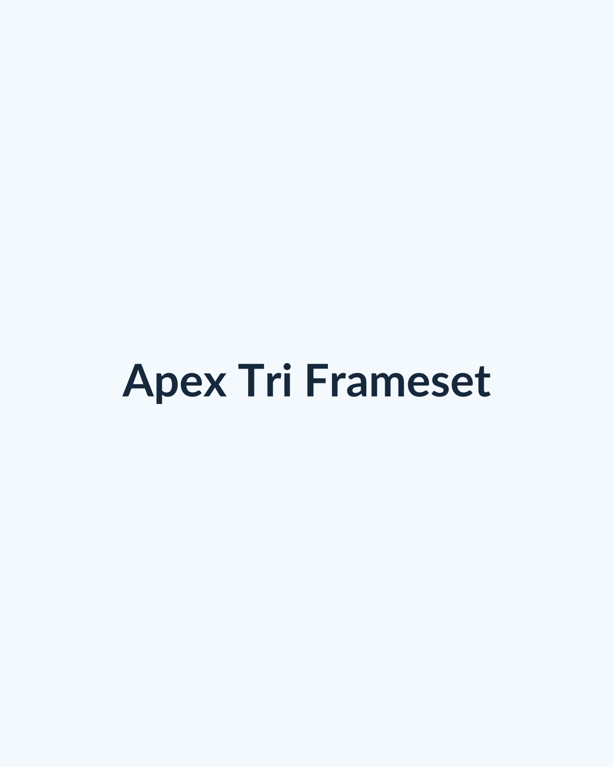 Apex Tri Frameset