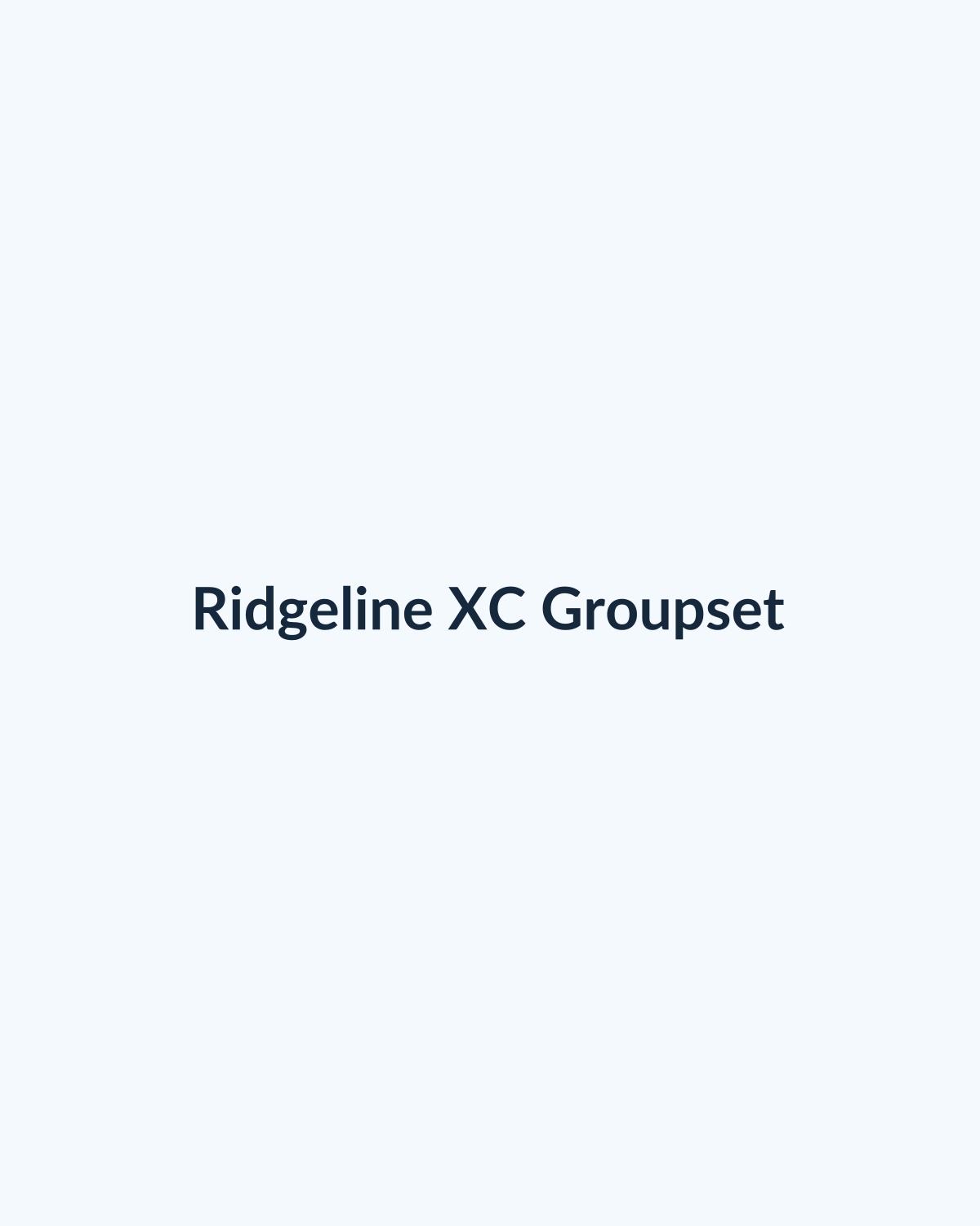 Ridgeline XC Groupset