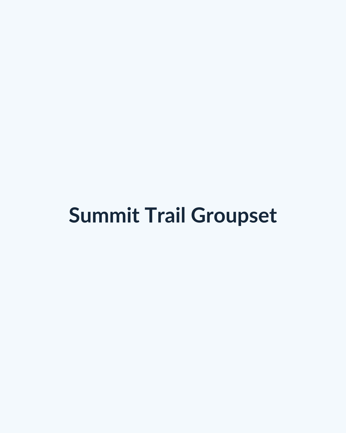 Summit Trail Groupset