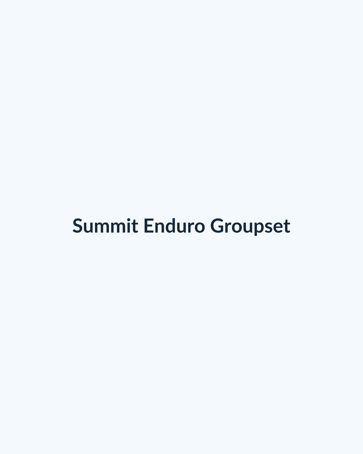 Summit Enduro Groupset